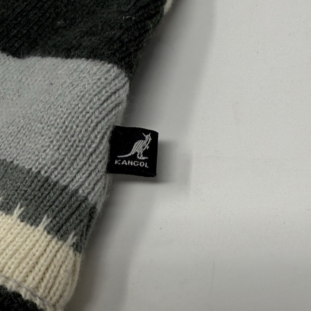 Kangol Stripped Pom Beanie Trapper Hat Held‎ Stitch Snood Ear Flaps Size L/XL - Picture 3 of 11